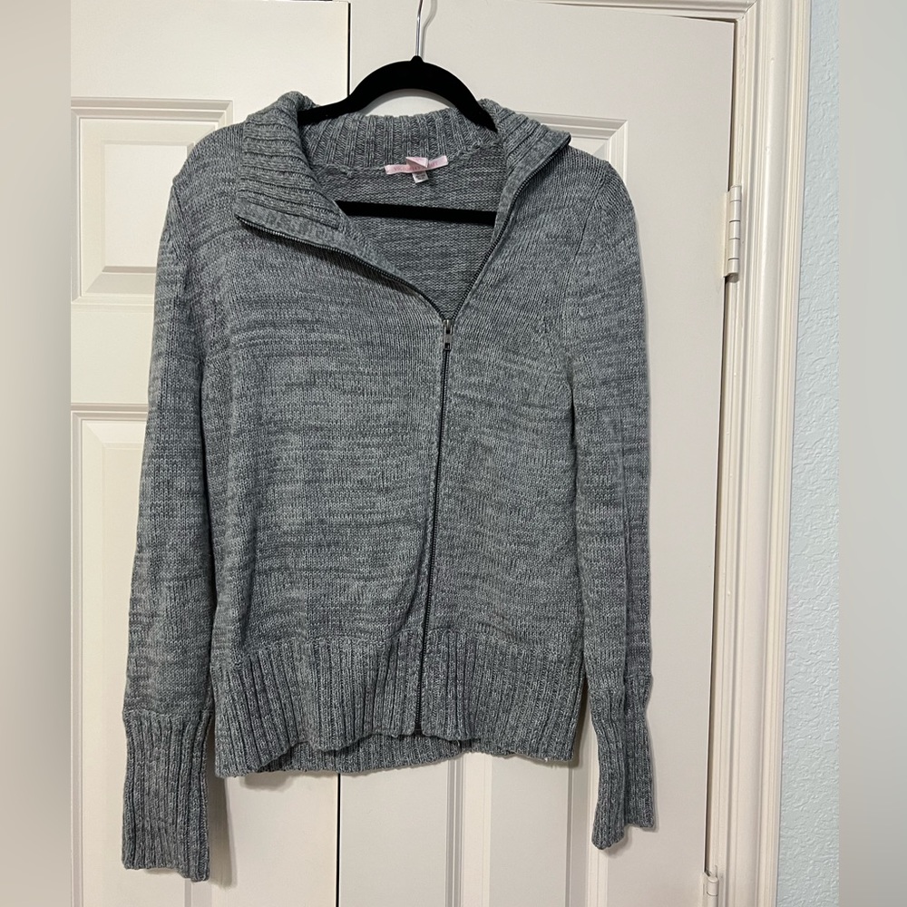 Victoria’s Secret open cardigan asymmetric zip in grey